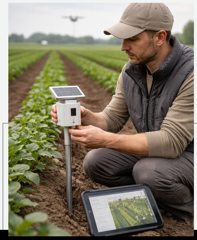 IoT мониторинг сельскохозяйственных полей и контроля в Сарове